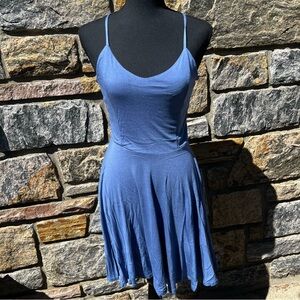 Dusty blue skater dress